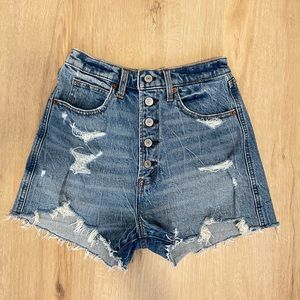 Abercrombie & Fitch curve love ultra high rise mom shorts